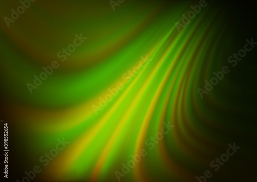 Dark Green  Yellow vector bokeh and colorful pattern. Colorful illustration in blurry style with gradient. A new texture for your design.