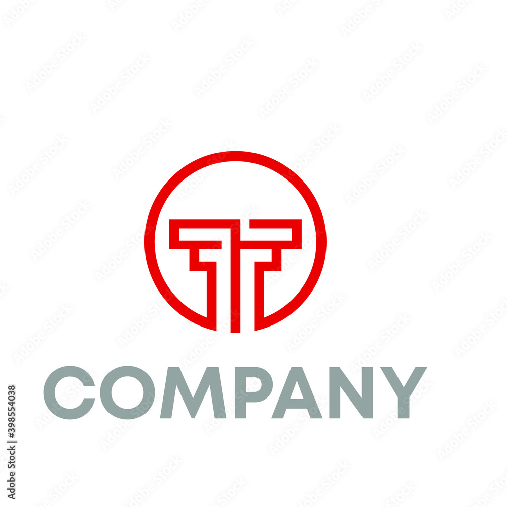 Fototapeta premium letter TF logo