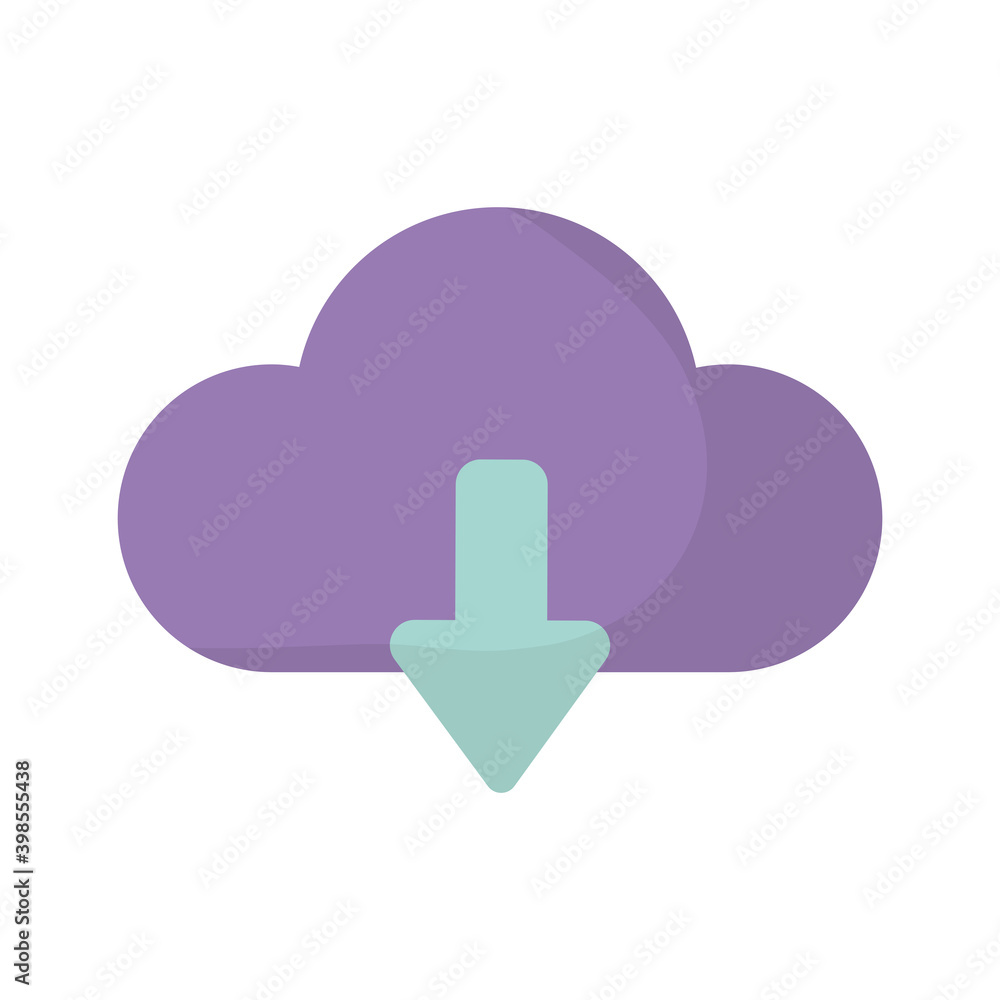 download cloud with a purple color and an arrow download cloud with a purple color and an arrow