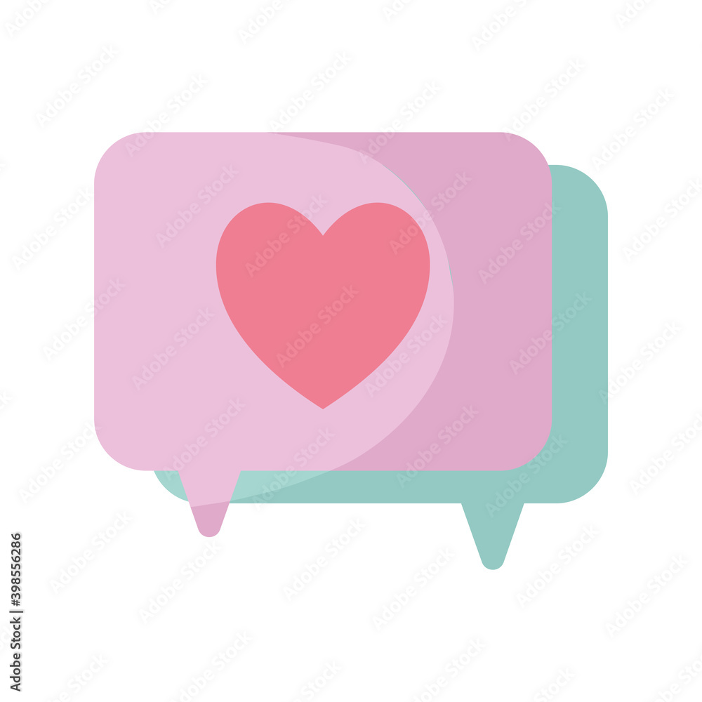 message bubble with pink color and one heart in the middle of it message bubble with pink color and one heart in the middle of it