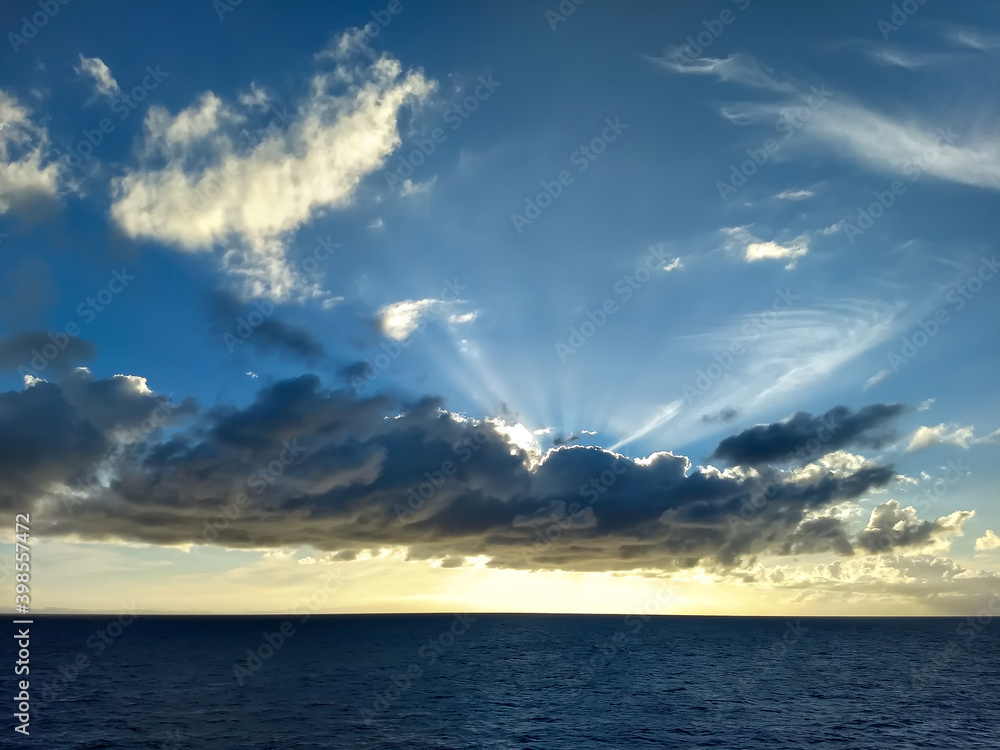 sunset over the Atlantic Ocean sunset over the Atlantic Ocean