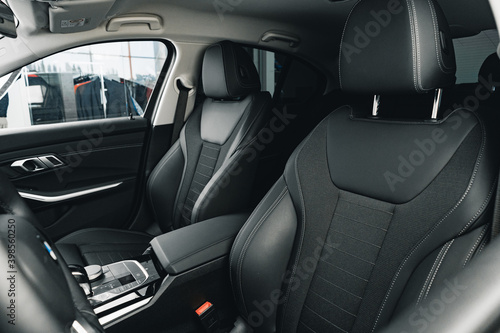 Interior of new prestige comfortable car close up © fotofabrika