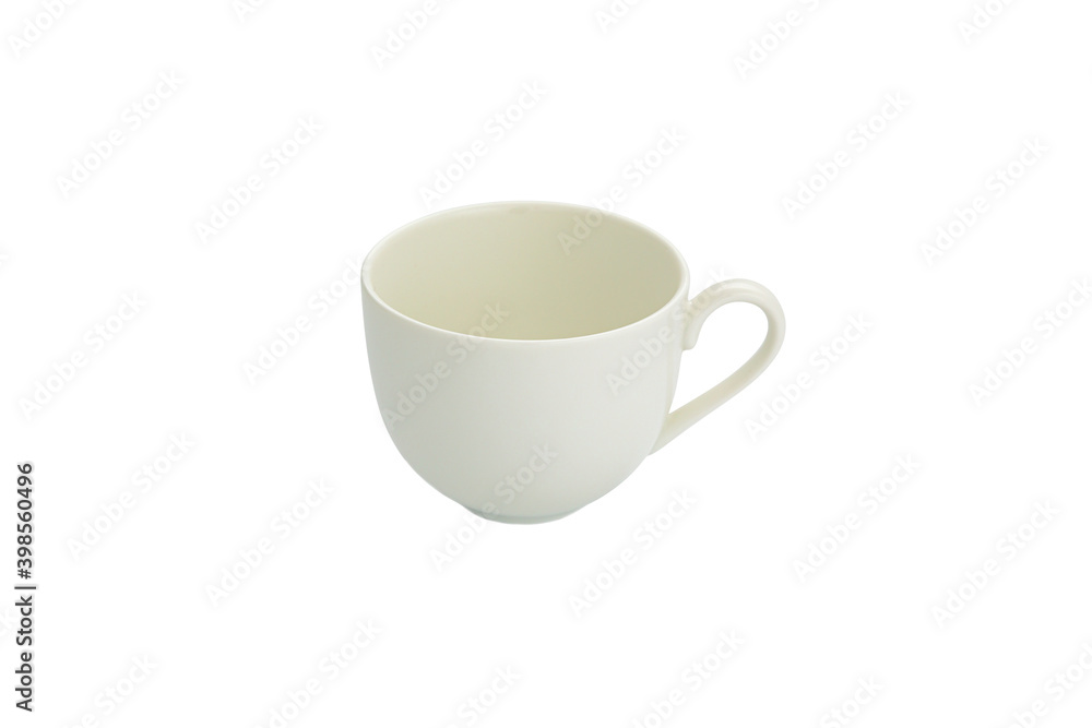 White cups side view. On a white isolated background
White cups side view. On a white isolated background