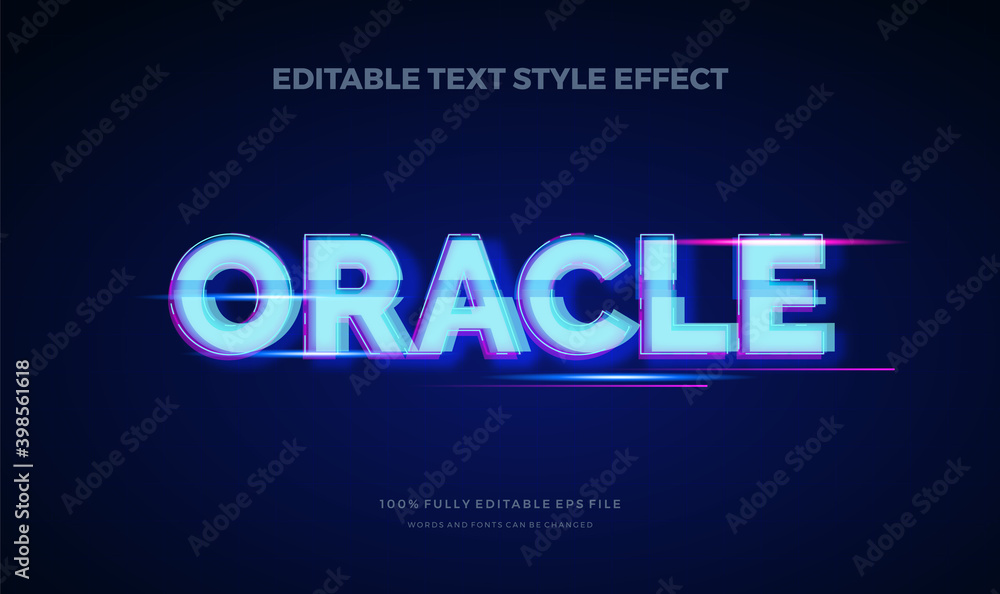 Modern editable text style effect.
