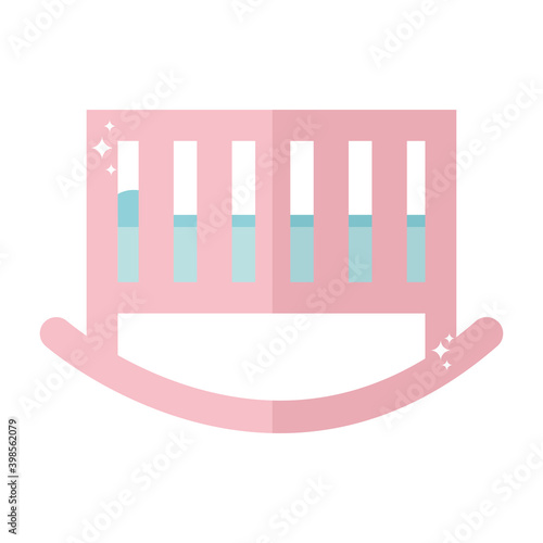 baby cradle on a white background