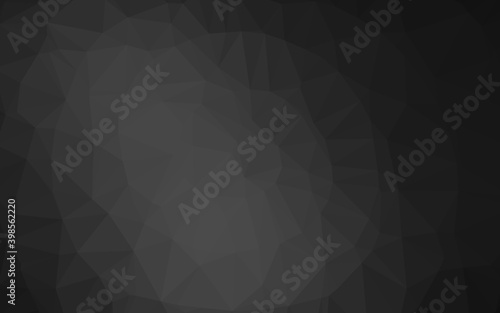 Dark Silver, Gray vector abstract polygonal texture. A vague abstract illustration with gradient. Completely new template for your business design.