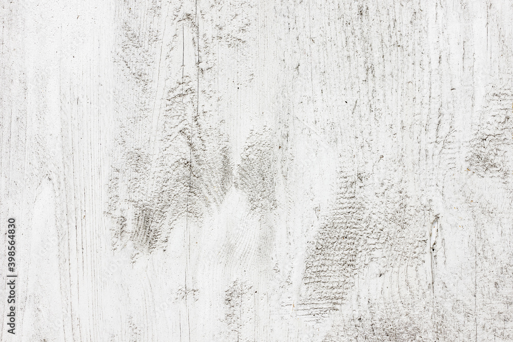 Obraz premium White wood background. Wooden board texture. White paint desk texture. Natural wood pattern. Bright gray backdrop.