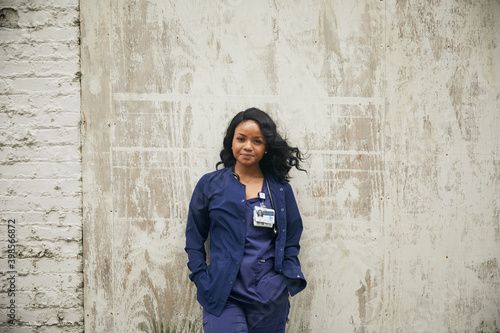 Portrait of Registered Nurse outside Hospital