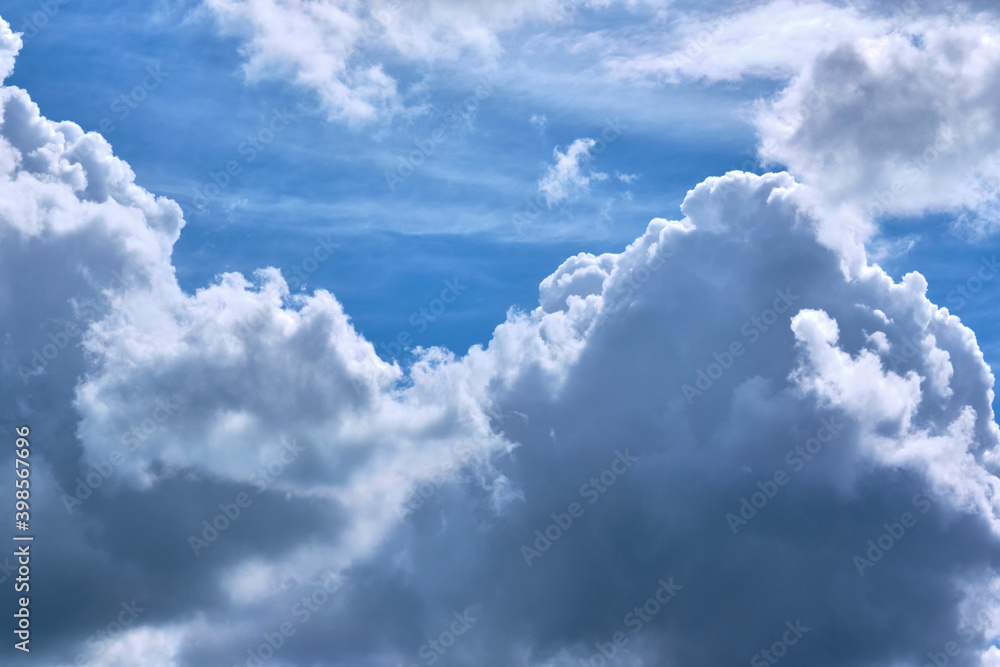 beautiful cumulus clouds. general plan. day light beautiful cumulus clouds. general plan. day light