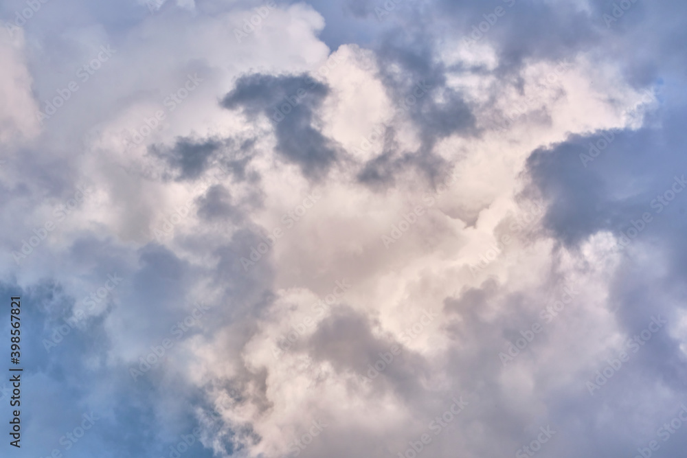 beautiful cumulus clouds. general plan. day light beautiful cumulus clouds. general plan. day light