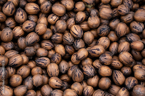 many pecan nuts in a box