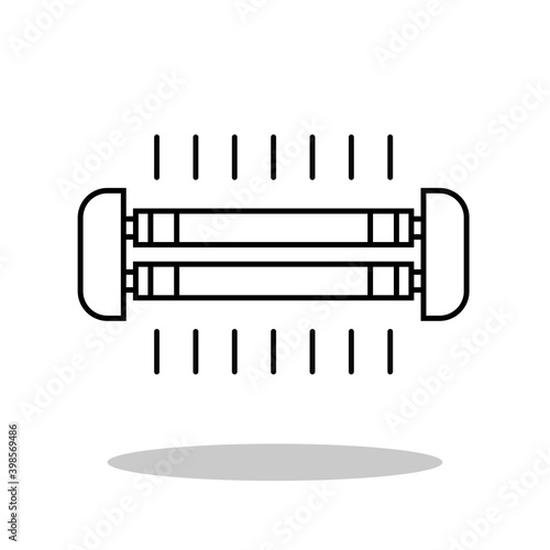 UV Lamp icon in flat style. UV sterilization symbol for your web site design, logo, app, UI Vector EPS 10.