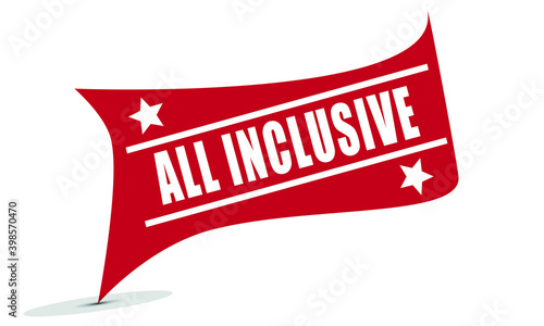 RED BANNER FLAG ALL INCLUSIVE WITH STARS