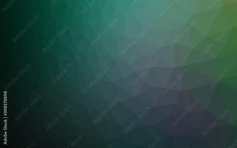 Light Green vector triangle mosaic texture. Colorful abstract illustration with gradient. Textured pattern for background.
