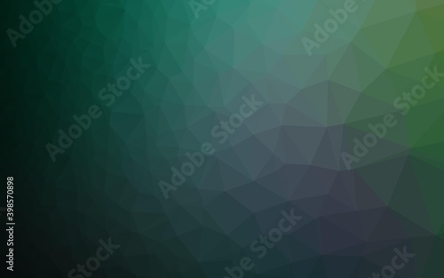 Light Green vector triangle mosaic texture. Colorful abstract illustration with gradient. Textured pattern for background.