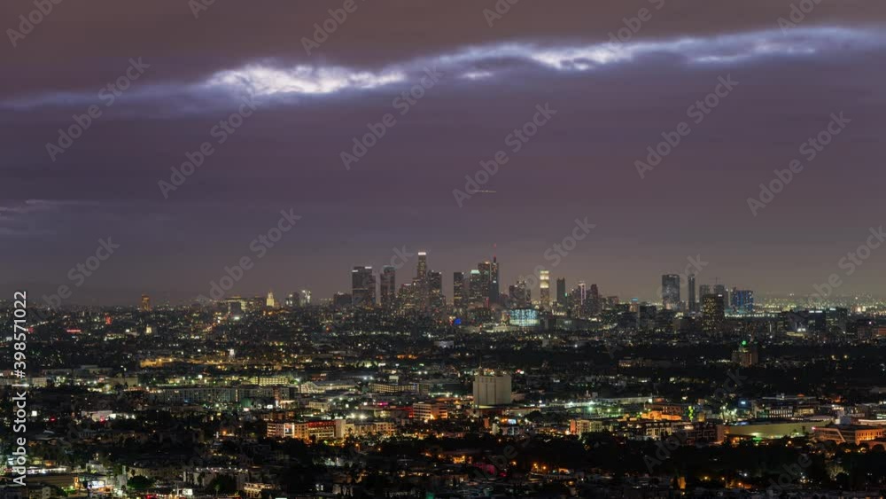 Downtown Los Angeles Sunrise Time lapse Downtown Los Angeles Sunrise Time lapse