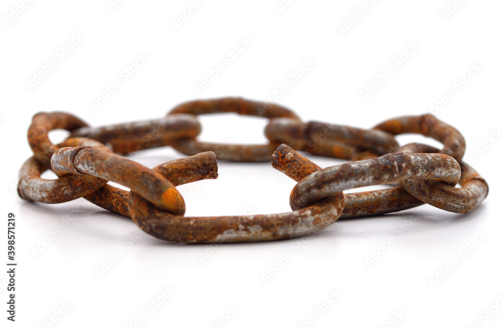 Rusty chain in a circle. Rusty chain in a circle.