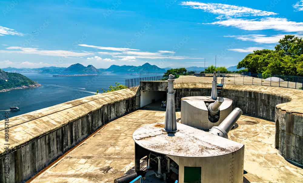 Cannons at Ponta da Vigia Fort in Rio de Janeiro, Brazil