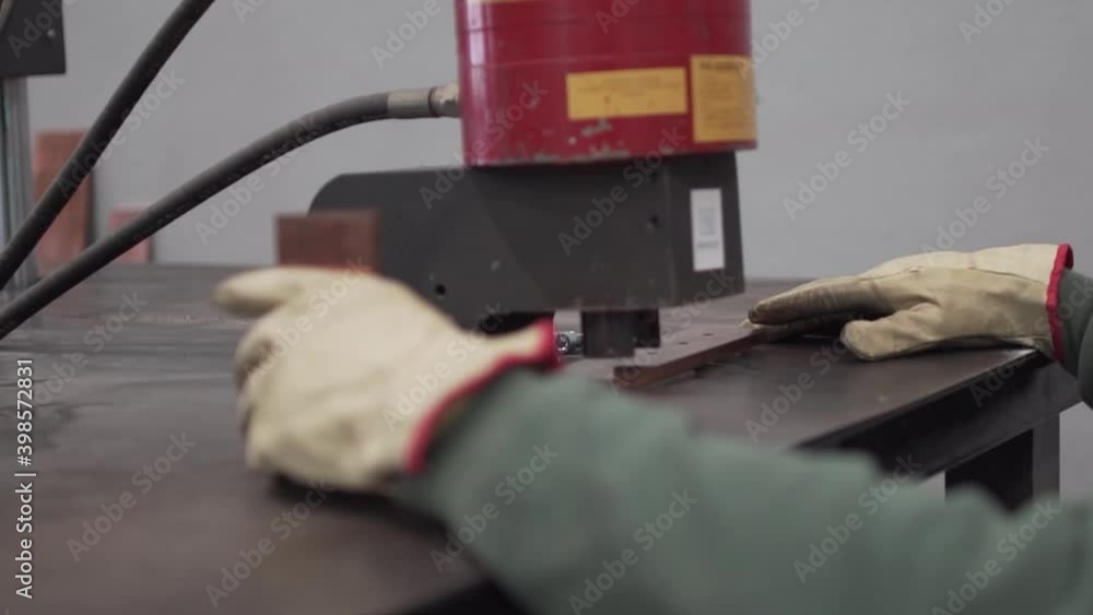 Man working on steel factory Man working on steel factory