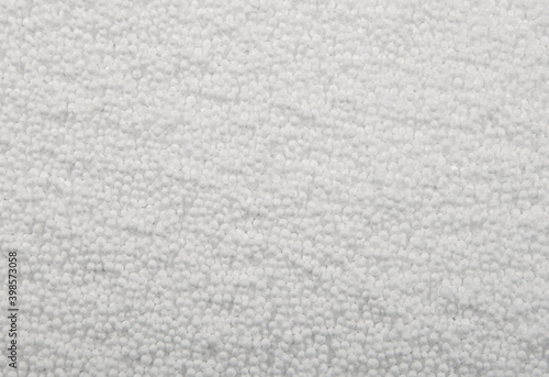 Background of white expanded polystyrene balls