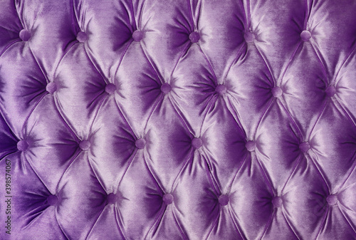 Violet capitone tufted fabric upholstery texture photo