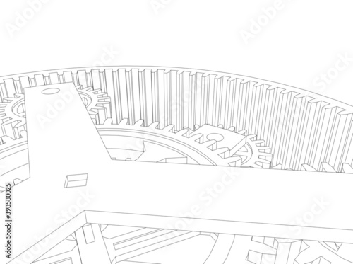 gears on a white