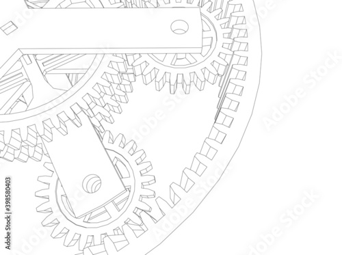 gears on a white