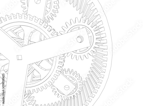 gears on a white