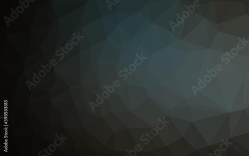 Dark Black vector polygon abstract layout. Colorful illustration in abstract style with gradient. The best triangular design for your business.