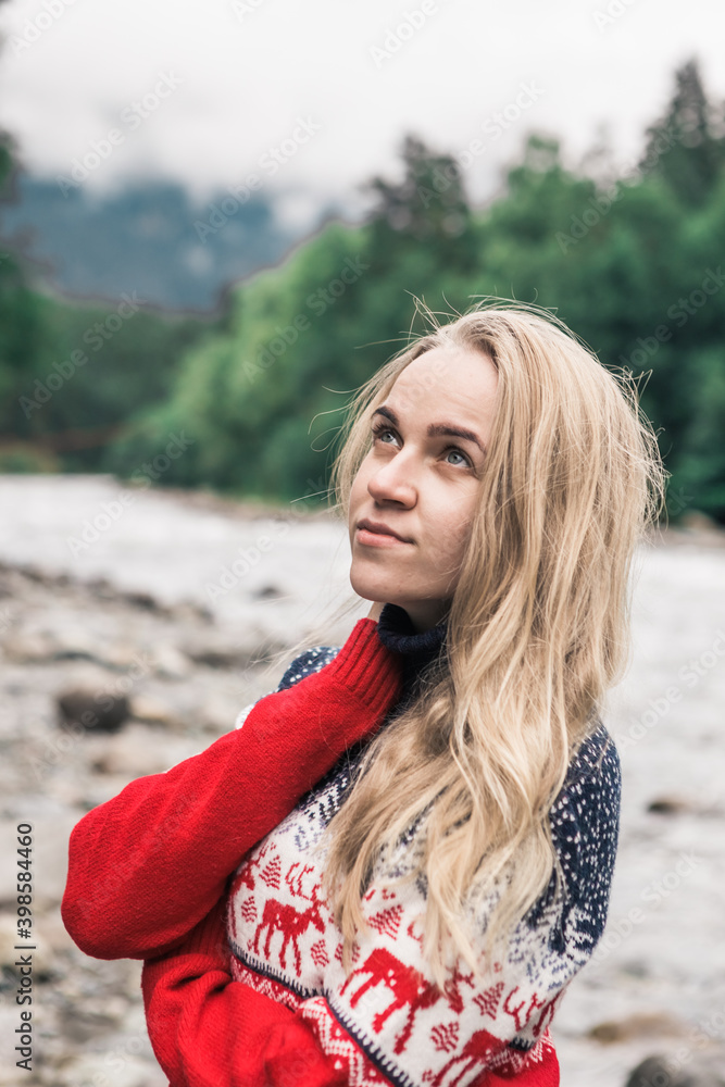 Naklejka premium Photos of people. Mountains of the Caucasus. Travel to Arkhyz. Fascinating views