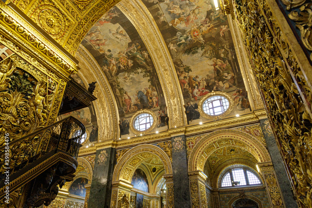 Saint John's Co-Cathedral in Valletta, Malta.