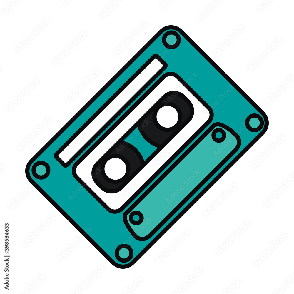 Fototapeta premium retro cassette isolated vector design