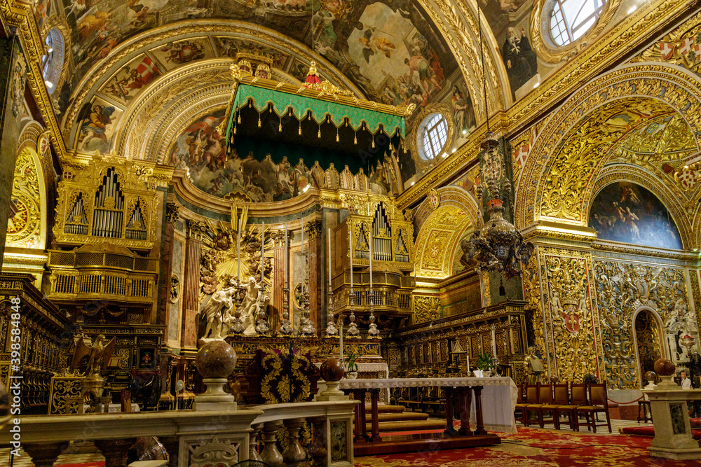 Saint John's Co-Cathedral in Valletta, Malta.