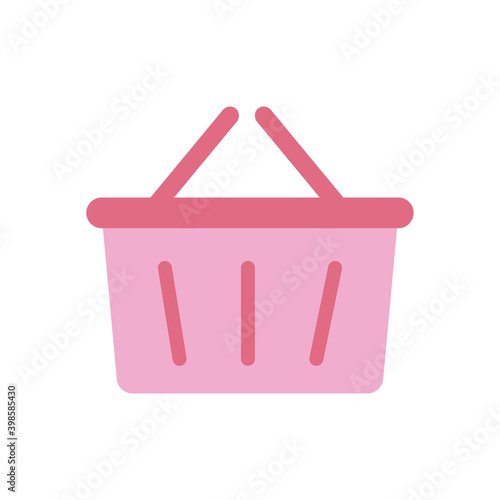 supermarket basket with a pink color