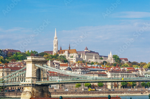 Photography Scenic view of Chain Bridge and Fisherman's Bastion on Buda side, Budapest