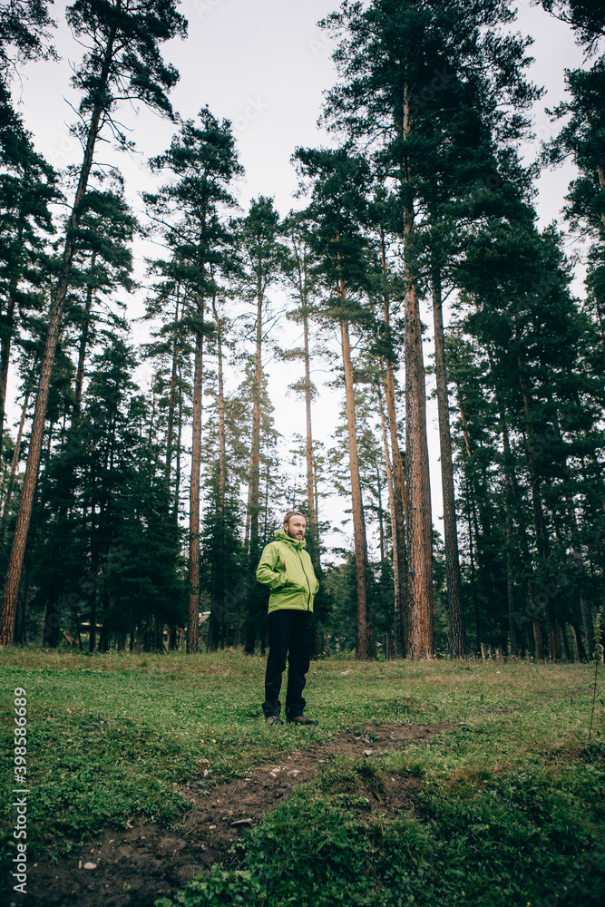 Fototapeta premium Photos of people. Mountains of the Caucasus. Travel to Arkhyz. Fascinating views