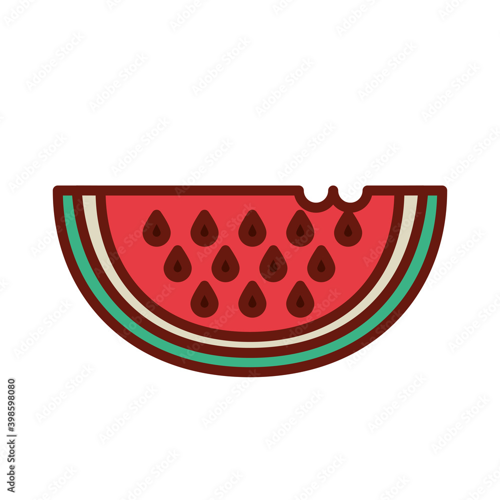 watermelon with red color on a white background watermelon with red color on a white background
