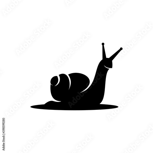 Snail silhouette abstract Logo design vector template