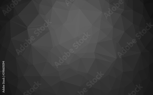 Dark Silver  Gray vector polygon abstract layout. Colorful illustration in Origami style with gradient.  The best triangular design for your business.