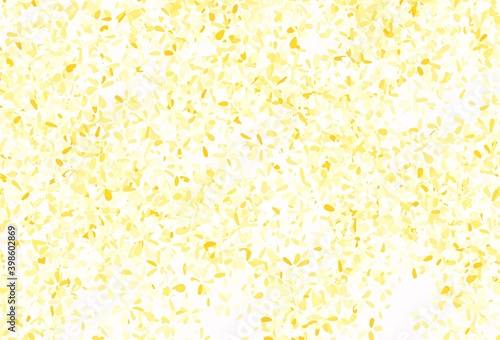 Light Yellow vector abstract background with leaves.