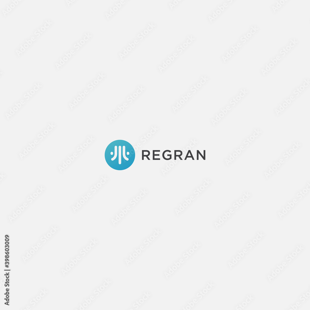 simple abstract R R logo double R Regran Shop Logo