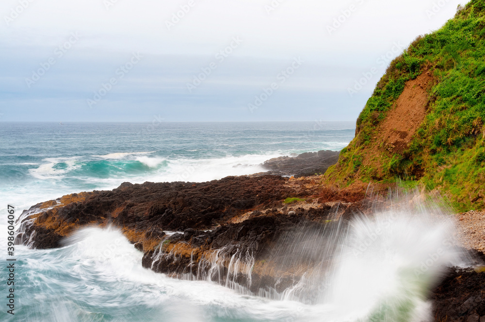 Fototapeta premium Copyspace Oregon's Devil's Churn State Park