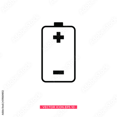 Battery Simple Icon Vector Illustration