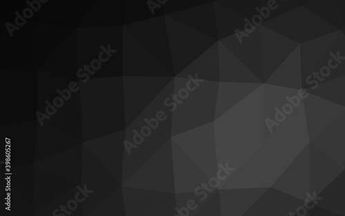 Dark Silver, Gray vector shining triangular pattern. A completely new color illustration in a vague style. The best triangular design for your business.