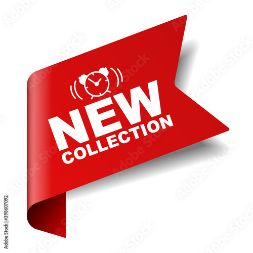 red vector illustration banner new collection