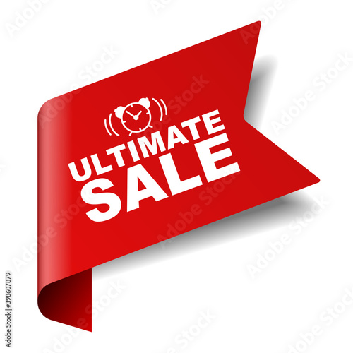 red vector illustration banner ultimate sale