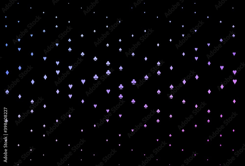 Dark Pink, Blue vector pattern with symbol of cards. Dark Pink, Blue vector pattern with symbol of cards.