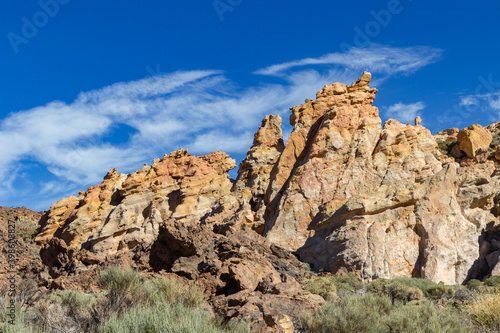 Views from Guajara mountain and surrounding area near Teide in Tenerife (Spain)