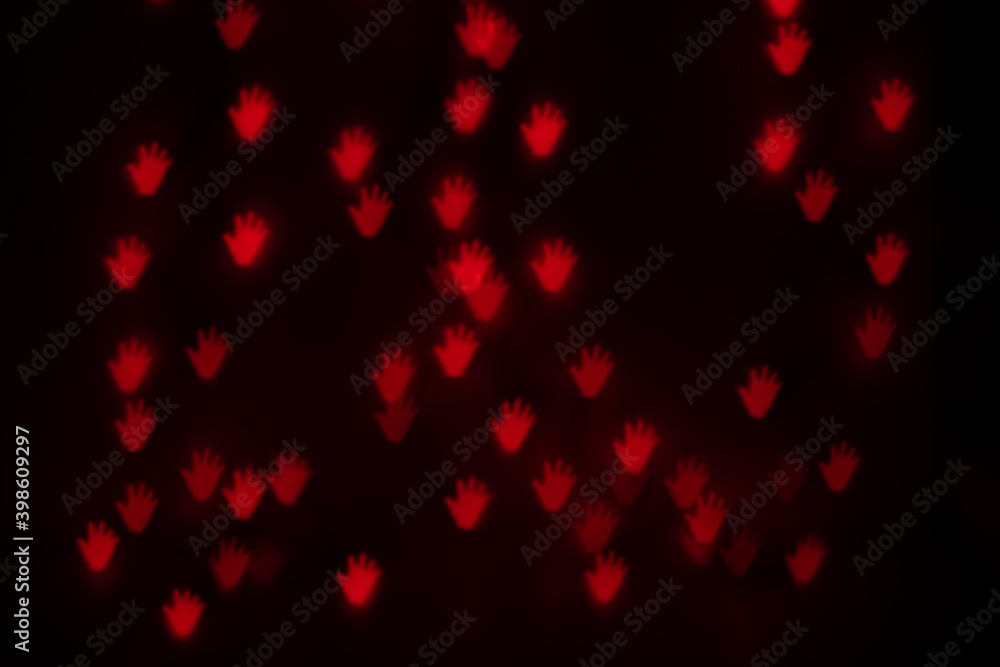 Orange Hand Shaped Bokeh Orange Hand Shaped Bokeh