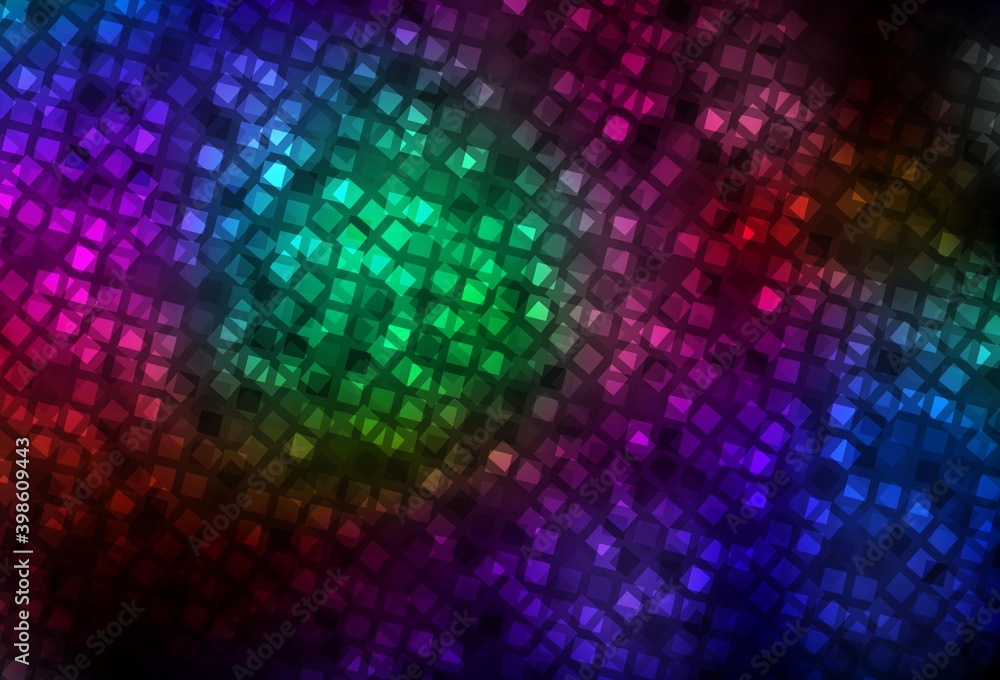 Naklejka premium Dark Multicolor vector template with rhombus.